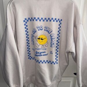 Starfit & Co. Cream Graphic Women's Sweatshirt